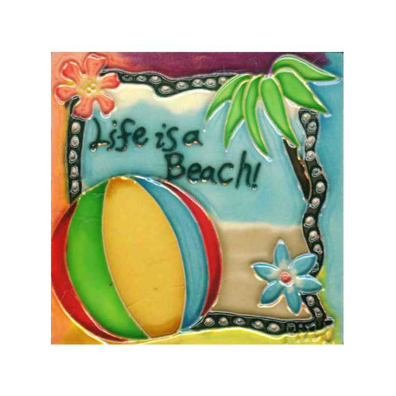 Sous-verre en céramique Life Is a Beach