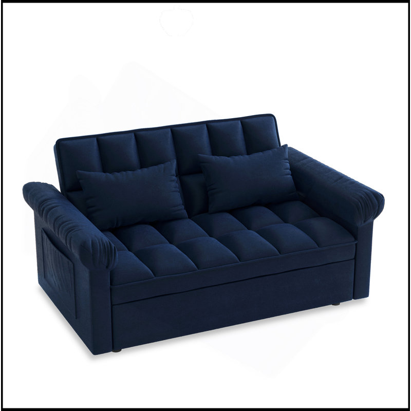Canapé-lit avec causeuse Loveseats, dossier réglable bleu
