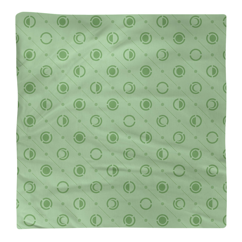 Serviette de coton deux couleurs en lune à phases Noira Gothard, H 0,1 po x l 22 po x P 22 po, Vert foncé, Polyester sergé