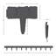 Bordure de jardin - Ensemble de bordure décorative pour jardin 10 pièces pour aménagement paysager - Garniture en pierre de 8 pieds avec piquets