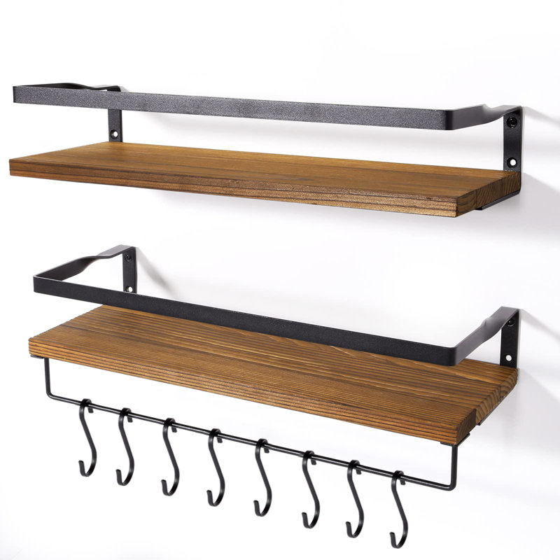Bellah Floating Shelf, Rustic Brown