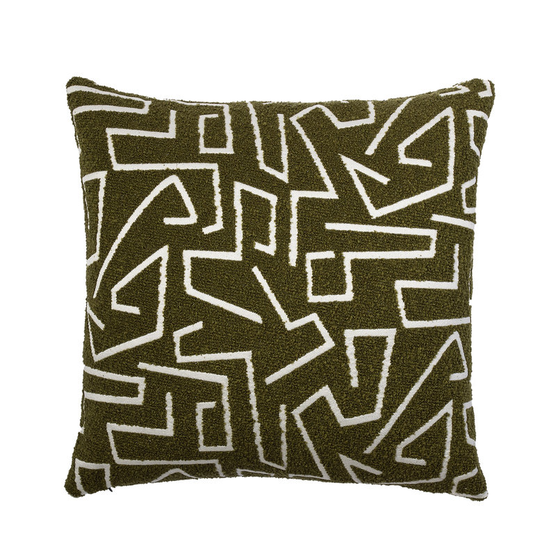  Housse et insert de coussin carré en rayonne / viscose Contempo, Vert abstrait