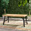 Ensemble de salle à manger 3 pièces - Table et bancs en bois avec panneaux à lattes, style rustique et enchanteur.