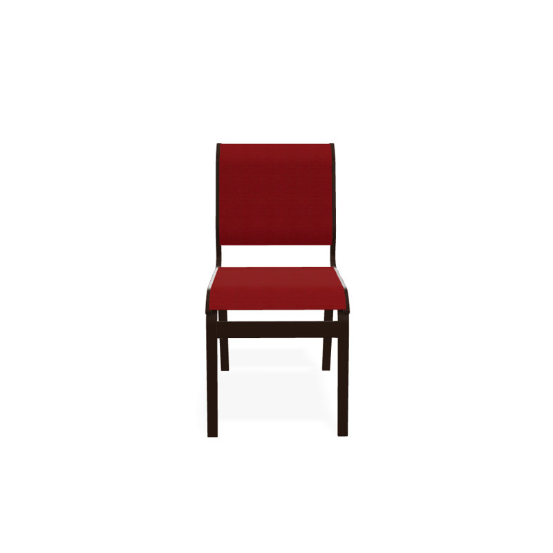 Chaise d'appoint de salle à manger Hiraku, Rouge 1D Sunbrella®, Kona texturé