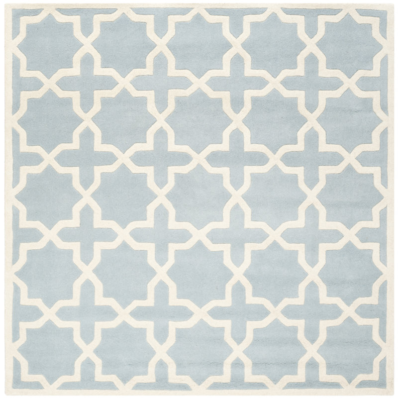Paddy Hand Tufted Wool Geometric Rug, Square 5'