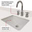 Ensemble de meuble-lavabo simple avec robinet et miroir