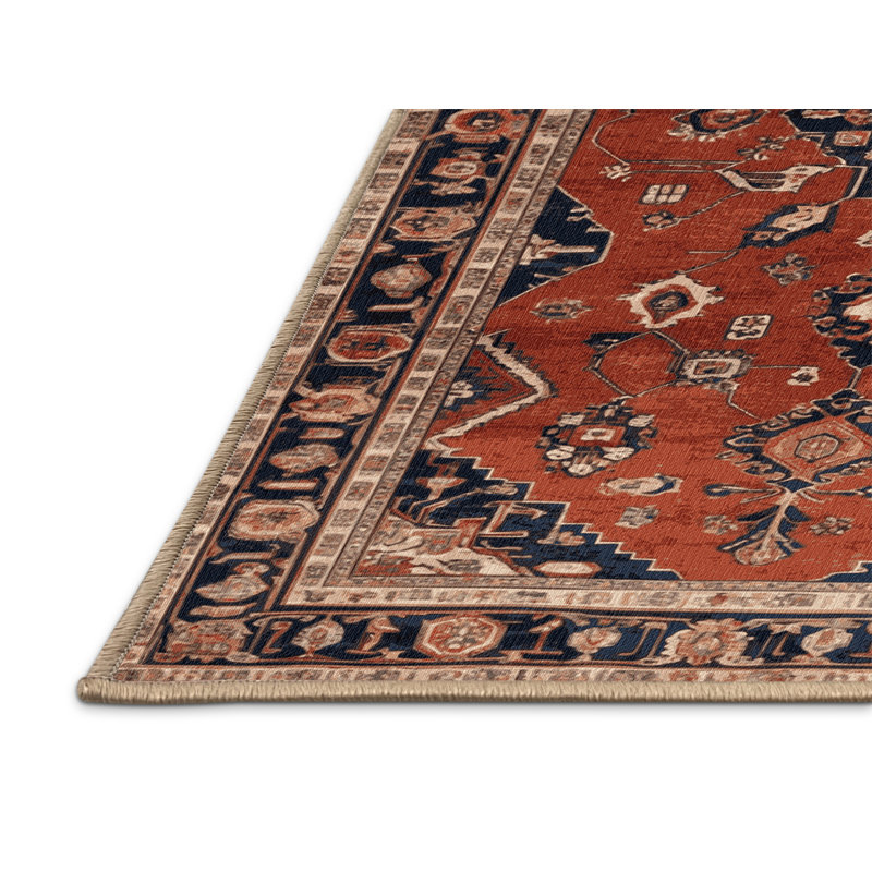 Tapis brun lavable à la machine, Carré 6 pi