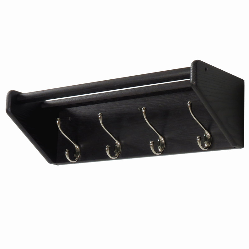 Porte-manteau mural Kyser, Noir / nickel