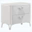 Table de chevet blanche 2 tiroirs ultrabrillante