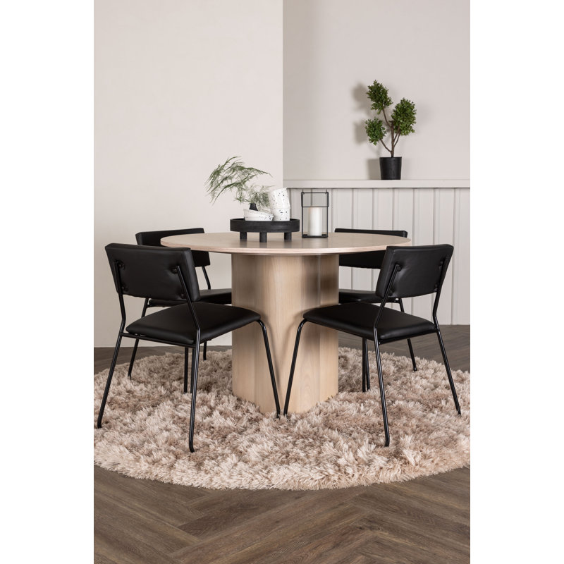 Brock 4 -Person Dining Set, White