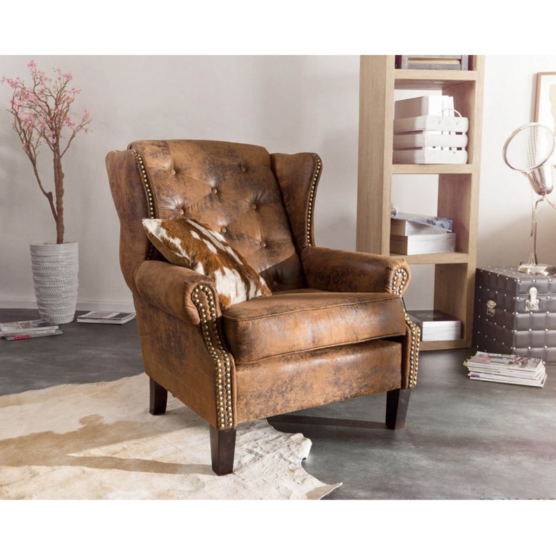Oakside Faux Leather Wingback Chair