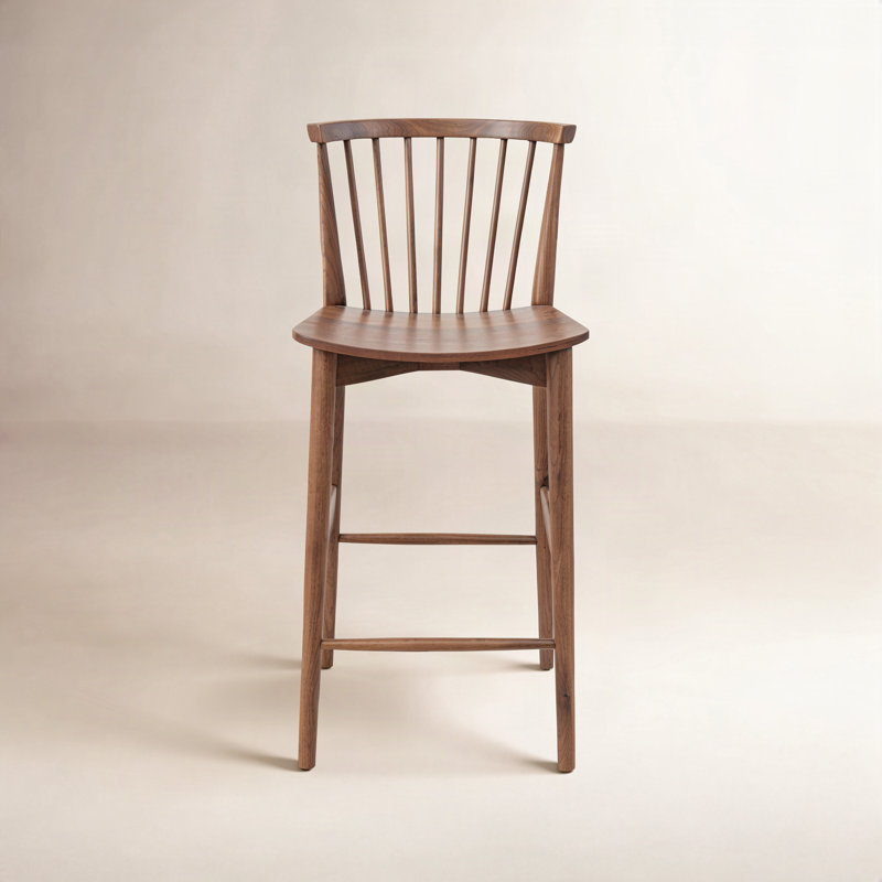 Makira Marley Counter Stool, Walnut