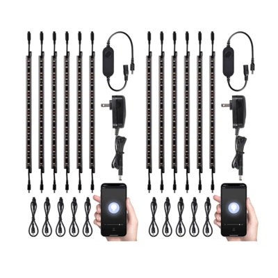 9W 12 Inch Smart Led Light Bar Kit, Work With Alexa, App Control, Linkable Light Bars, 3000K