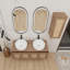 Meuble-lavabo 48 po avec 2 lavabos en céramique et armoire latérale, 4 portes à fermeture douce-1566378652-1566378641