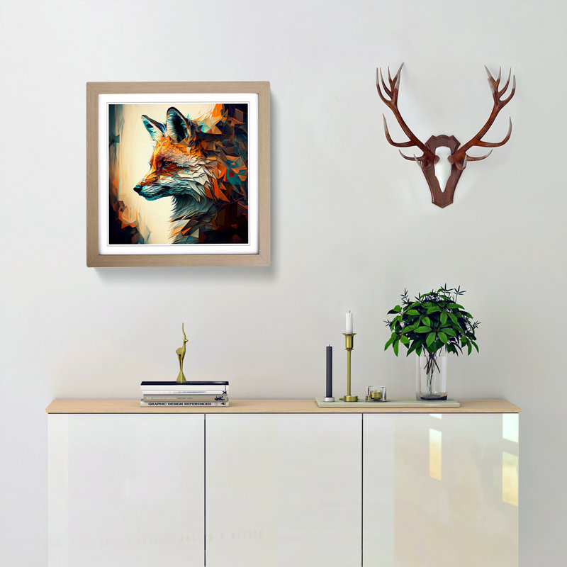 Single Picture Frame Print on Wood, Oak