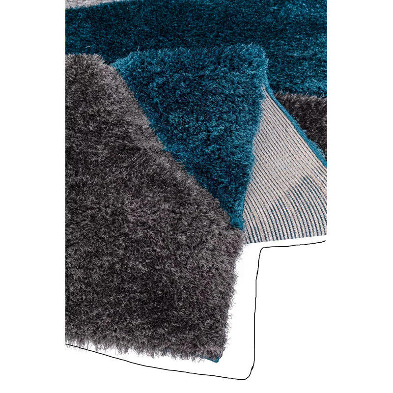 Geometric Shag Area Rug, Rectangle 80 x 150 cm
