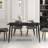  Juvan 5-Piece Modern Rectangular Sintered Stone Dining Table Set With 4 Faux Leather Chairs-893404803