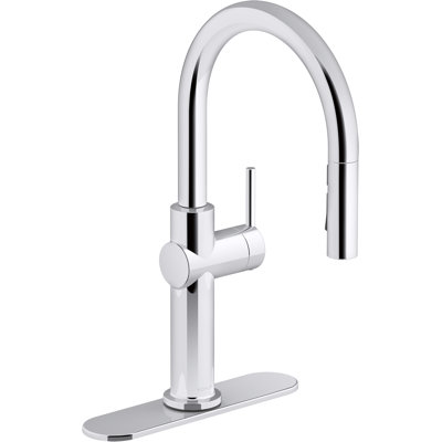 Kohler Crue Single Handle Pull Down Kitchen Faucet with Three-Function Pull Down Sprayer