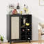 Armoire à vin de 34 po avec porte et 6, buffet pour la maison, 14,64 po de profondeur, poids idéal de 55,72 lb, largeur du salon 27,86-130040479