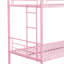 Lit superposé en métal rose sur simple