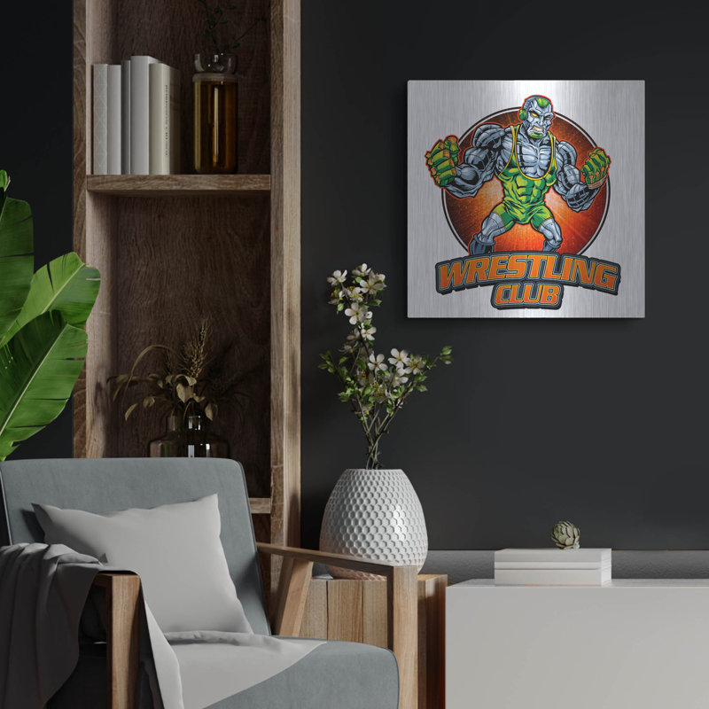 «Robot Mascot» par Flyland Designs, art mural en métal, 24 x 24 po