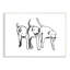 Trio de chiens avec contour noir et blanc-66843817-66843803