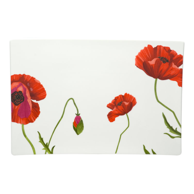 Plateau rectangulaire rouge Vanilla Summer Sun