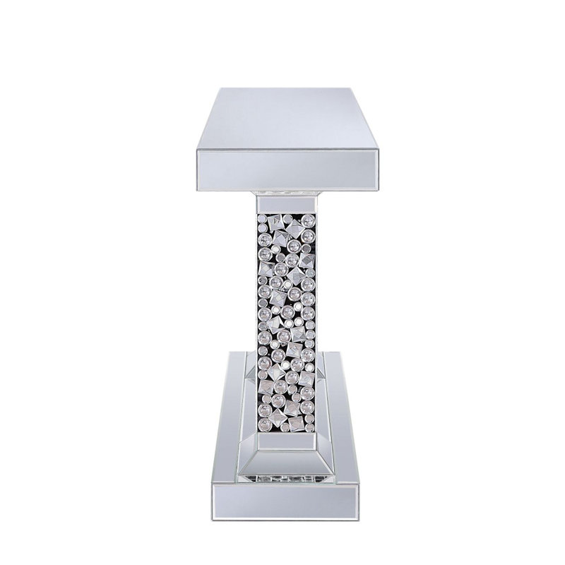 Lachina Glam Mirrored & Faux Gems Console Table