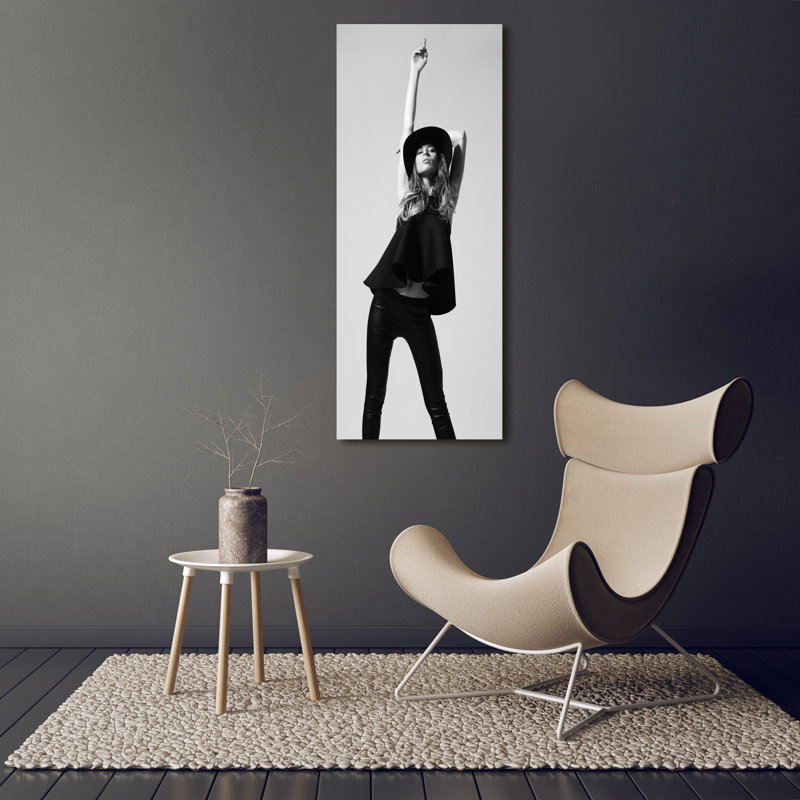 Woman In Black - Wrapped Canvas Print