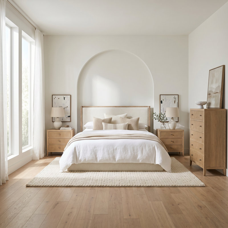 Avaline Skylark 3 Piece King Bedroom Set, 4 Pcs: Bed, Chest, 2 Nightstands