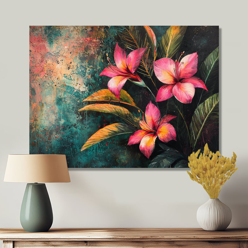Matzke - Floral Large Wall Art, H 30 po x l 40 po, Toile tendue sur cadre, Ne s’applique pas