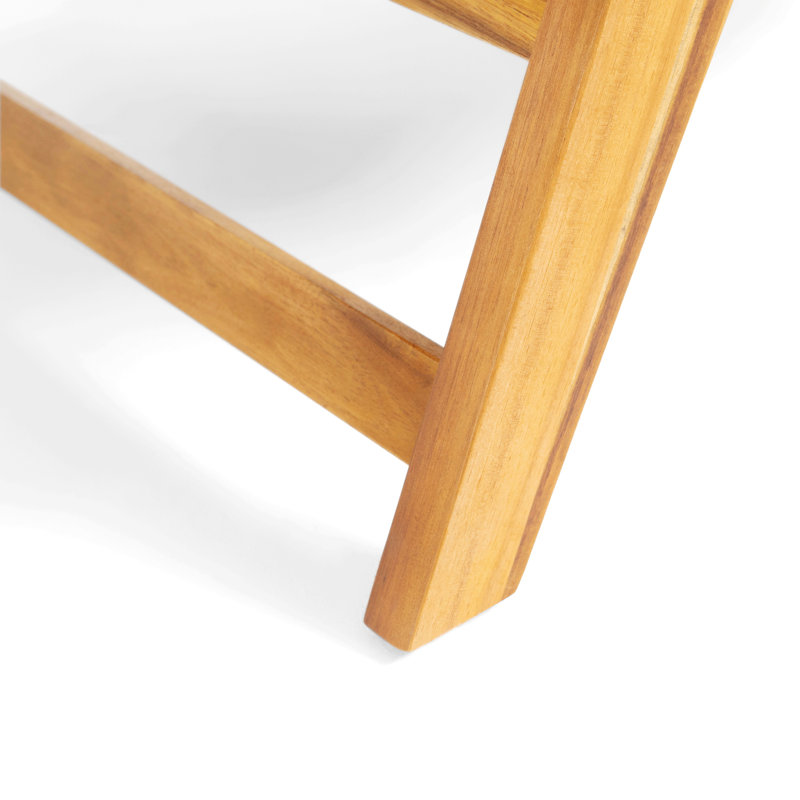 Table basse d'extérieur en bois d'acacia - Design à lattes ouvertes, naturel et durable