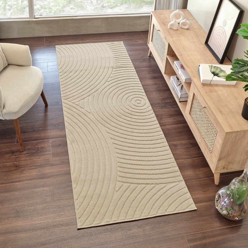 Ranota In- & Outdoor Scandi Modern Boho Beige Area Rug, Runner 80 x 230cm