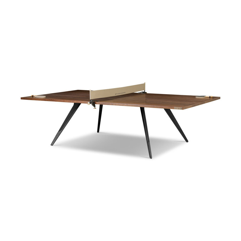 Ping Pong Table-Ebonized Oak Veneer, Brown Wood
