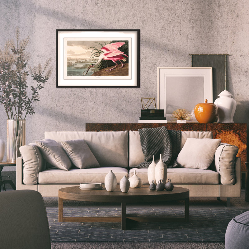 Nature Inspired Roseate Spoonbill From Birds Of America (1827), 16" H x 24" W