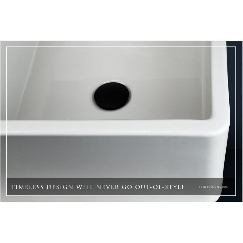 Luxury 19.88" x 17.88" Fireclay Modern Farmhouse Bathroom Sink, Reversible