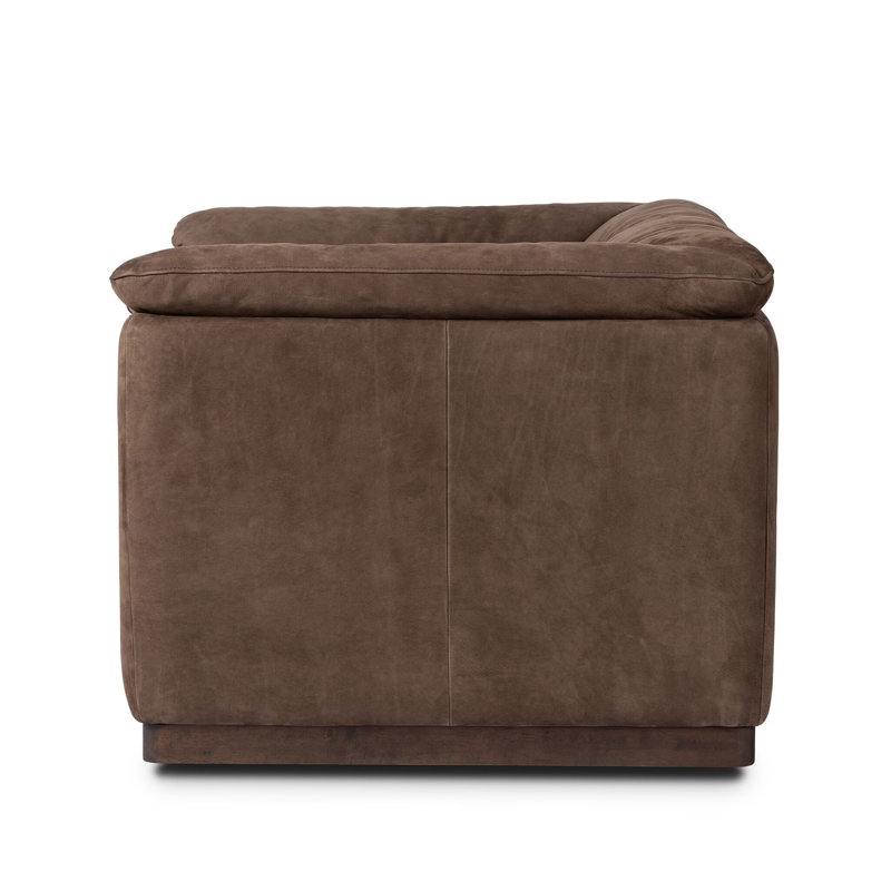 Santino Swivel Chair, Nubuck Cigar