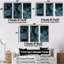 «Turquoise Creative Abstract Dark I», ensemble d'art mural sur toile moderne encadré de 3-1970013267-1970013273