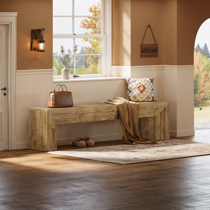 Banc d'entrée extra long 71 ", Brun