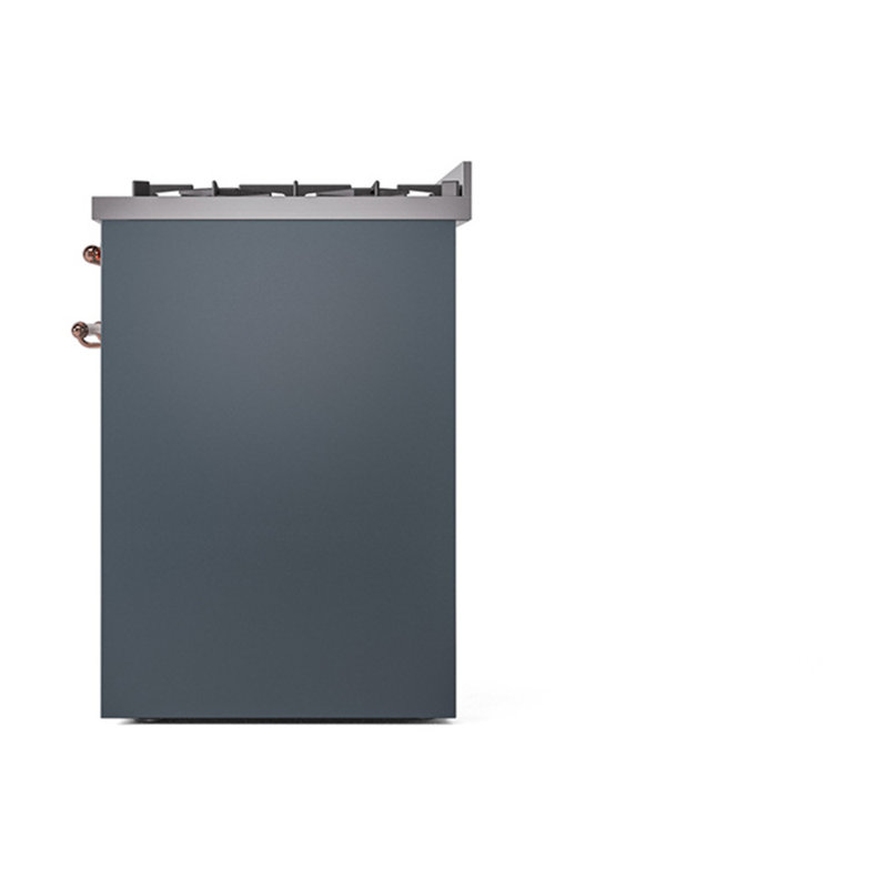 ILVE Nostalgie II Noblesse 30 in Dual Fuel Range, Liquid Propane, Blue Grey/Copper