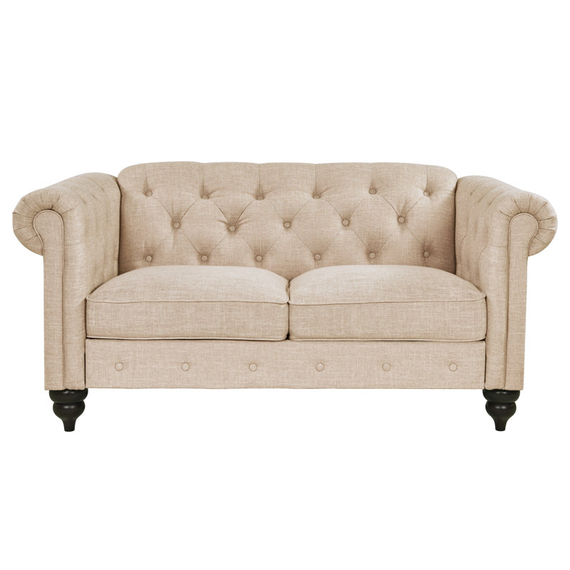 Causeuse Chesterfield Hulsey Charlton Home, Graine de lin