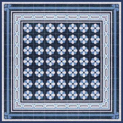 Mosaïque italienne en bleu IV