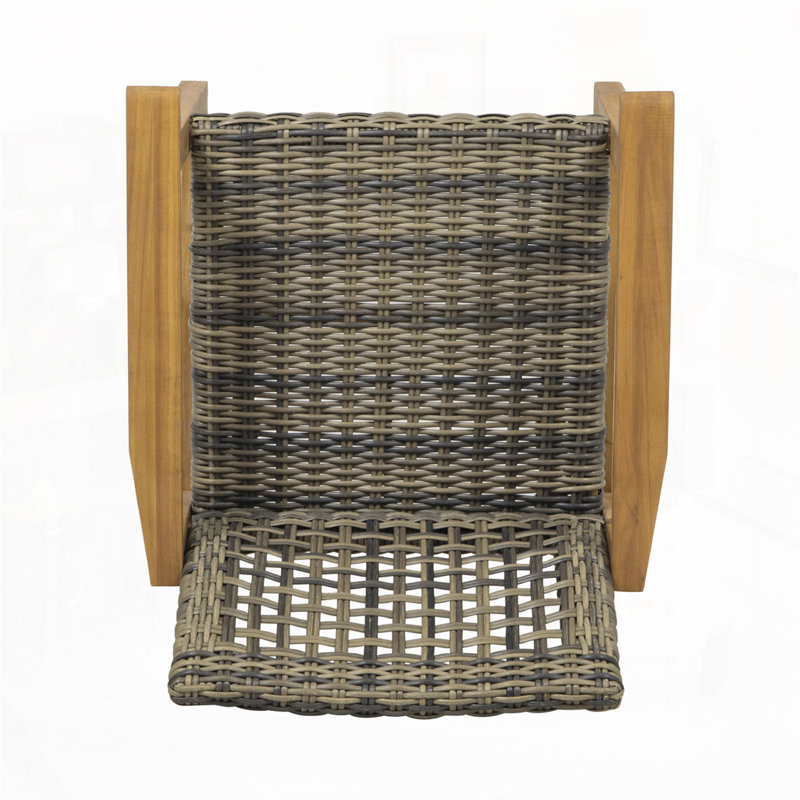 Fauteuils club d'extérieur en bois d'acacia