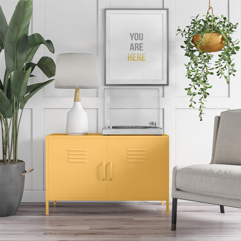 2 - Door Standard Accent Cabinet, Yellow