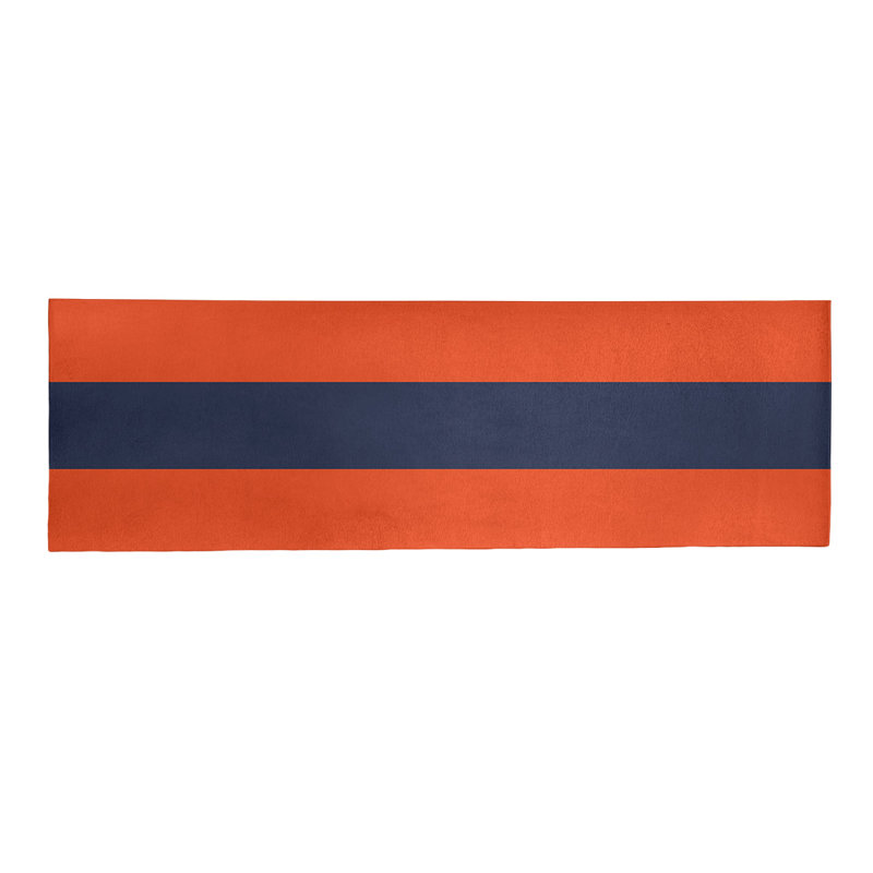 Tapis bleu/orange area, Tapis de couloir 2 pi 6 po x 8 pi