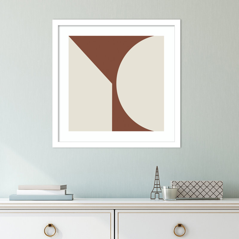 Minimal Max Mod I Hot Chocolate by The Creative Bunch Studio, White Framed, 33.25" H x 33.25" W x 0.8" D