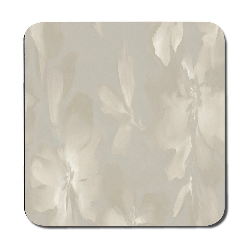 Beige Zebra Print Placemat And Coaster Set For Dining Table