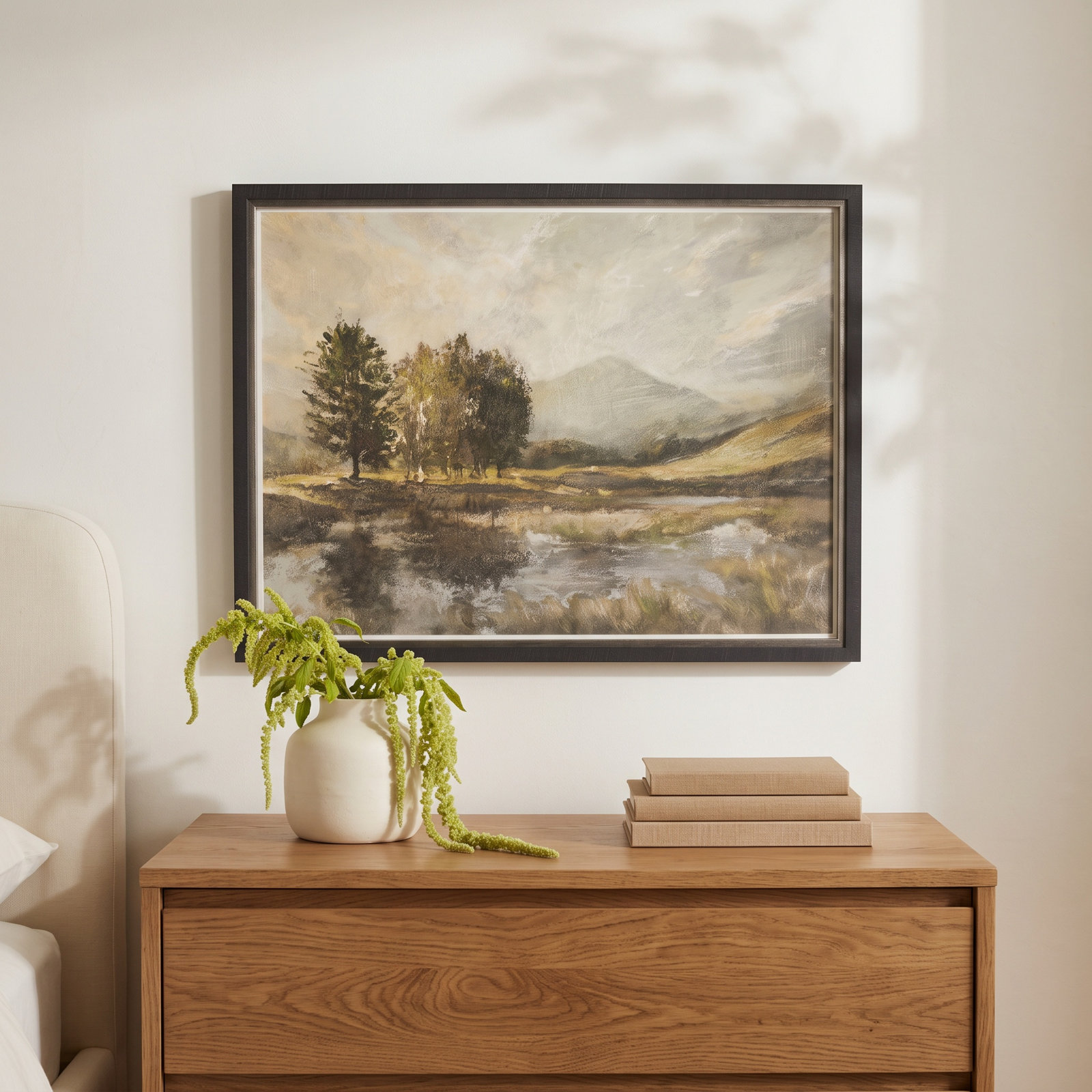 Old Style Landscape I Hand-Embellished Print, 31.5" H x 31.5" W x 1.6" D, Old Style Landscape IV