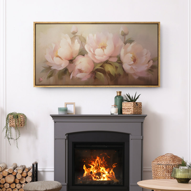 Pivoine rose, Naturel, H 30 po x l 60 po