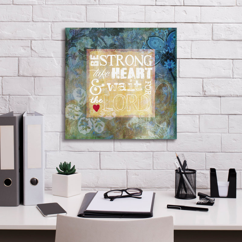 «Heart Psalm 1» par Art Licensing Studio, art mural sur toile, H 18 po x l 18 po x P 0,75 po
